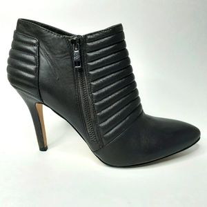 Ann Taylor Brown Leather Heeled Ankle Booties Size 8 with Zipper